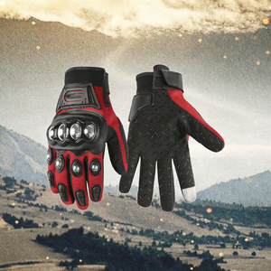 Guantes de Motocicleta de Cuero para Invierno, Unisex, Dedos Completos, Transpirables, Antideslizantes, de Poliéster, para Motocross, Carreras, con Pantalla Táctil - Product Image 1