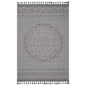 Tappeto Medallion per Interni/Esterni 6X9 Grigio/Bianco Set - Product Image 1