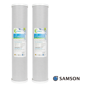 Filtre catalytique en bloc de carbone Big Blue 20 x 4,5 pour systèmes de filtration d'eau, Nouveauté 2026, Matériau certifié NSF - Product Image 1