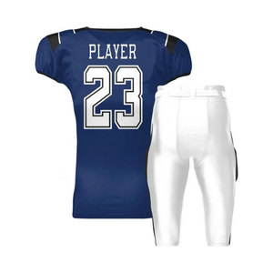 Football Jersey Set Men's V-Neck Short Sleeve Sublimated Print Moisture Wicking Polyester Four-Way Stretch Customized Team Name - Product Image 3