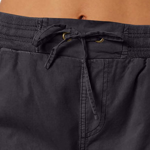 Shorts Cargo Negros para Mujer, Cintura Media, con Cordón Ajustable, Corte Holgado, Casuales, de Lona, con Bolsillos, Transpirables, Estilo Tejido - Product Image 4