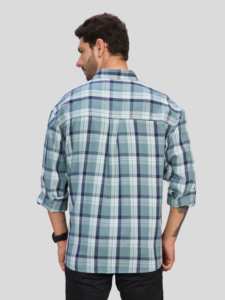 Chemise à carreaux 100 % coton pour homme, manches longues, décontractée, en flanelle respirante, écologique, pour l'hiver - Product Image 3