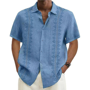 เสื้อเชิ้ตสั่งทำคุณภาพสูง เสื้อฮาวายชายหาดลำลองแฟชั่น เสื้อพิมพ์ลายผู้ชาย OEM เสื้อผ้าฝ้ายแท้สั่งทำพิเศษสำหรับผู้ชาย - Product Image 2