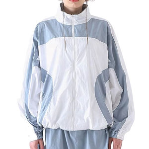 Nuevo Conjunto Deportivo de Dos Piezas para Mujer, Chaqueta Cortavientos Transpirable con Bloques de Color y Cierre, con Pantalones, para Verano - Product Image 2