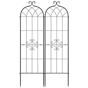 Treillis à roses 71 x 20 pouces, lot de 2, treillis de jardin pour fleurs avec revêtement en poudre, clôtures et portails verrouillables pratiques - Product Image 1