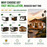 Casa Contenedor Modular Prefabricada con Estructura de Acero Galvanizado, Expandible de Doble Ala, Moderna y Compacta para Hotel, Tienda, Almacén, Litoral