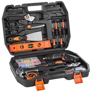 Set di 96 Utensili Manuali per Uso Domestico con Cacciavite Senza Fili e Valigetta Portatile - Product Image 1
