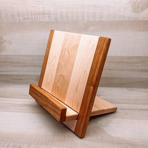 Support de livre de recettes pliable en bois d'acacia pour la cuisine, support de livre de recettes pour la décoration du comptoir de cuisine - Product Image 4