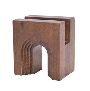 Porte-serviettes décoratif en bois de manguier antique de haute qualité, fabriqué à la main, pour table à manger, 5,5x3,2x4,4 pouces - Product Image 4