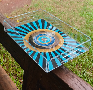 Cutest Printed Acrylic Serving Storage Tray For Serving Beverages Snacks Breakfast Decorative Organizer Platter For <b>Coffee</b> <b>Table</b> - Product Image 6