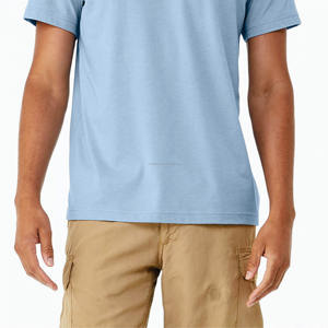 T-shirt uni pour homme à col rond, manches courtes, tricoté, confortable, coupe classique, décontracté, polyvalent, indispensable pour la garde-robe - Product Image 6