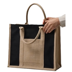 Sac en jute artisanal, fabrication sur mesure par des femmes, multicolores et unis, fournisseur du Bangladesh. - Product Image 2