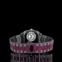Montre de luxe de qualité supérieure en argent avec diamants Moissanite, mouvement mécanique ETA, idéale pour les cadeaux d'entreprise et personnels