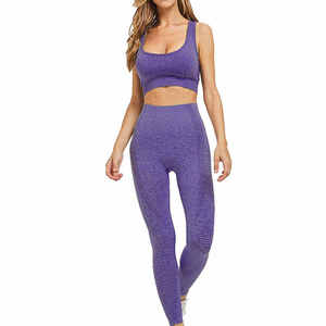 Conjuntos de Yoga para Gimnasio y Fitness con Logotipo Personalizado a Precio de Mayoreo, Leggings de Yoga para Mujer con Top, Conjunto Deportivo de Dos Piezas - Product Image 1