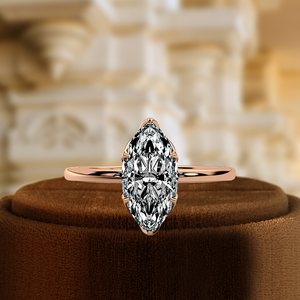 Anillo de Compromiso Solitario Marquise para Mujer, Anillo de Diamante Cultivado en Laboratorio de 1 Quilate, Anillo de Boda con Diamante Certificado por IGI, Anillo de Oro Blanco - Product Image 3