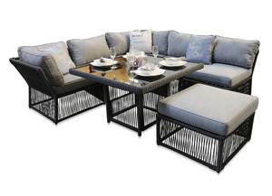 ROSF-018 Rope Modern <b>Outdoor</b> Wicker Rattan <b>Sofa</b> Set for Villa Apartment & Living Room Leisure Seating Waterproof Durable Vietnam - Product Image 4