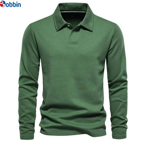 Polo Casual de Verano para Hombre, Unisex, a la Moda, de Color Sólido, Talla Grande, Manga Larga, con Logotipo Bordado en la Parte Delantera, Transpirable - Product Image 2