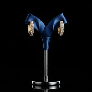 1.50 CT Lab Grown Diamond Huggie <b>Hoop</b> <b>Earrings</b> <b>14K</b> Solid <b>Gold</b> Round Brilliant Diamond <b>Earrings</b> VVS Luxury Fine Jewelry Wholesale - Product Image 1