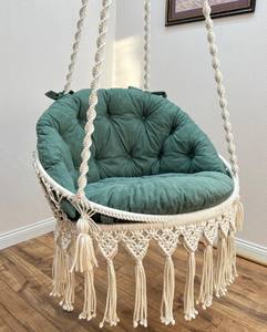 Silla colgante, columpio de macramé, silla columpio, silla colgante de macramé - Product Image 3