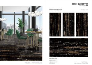 Carreaux de porcelaine ultra brillants, aspect luxueux, 60x120cm (600x1200mm, 24x48) pour un design élégant de sols et murs intérieurs. - Product Image 3