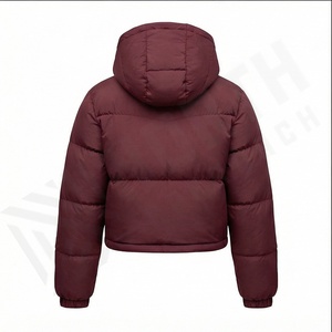 Veste parka d'hiver décontractée pour hommes vente en gros personnalisée à la mode grande taille chaude imperméable à capuche bouffante nylon matériel coton hommes - Product Image 3