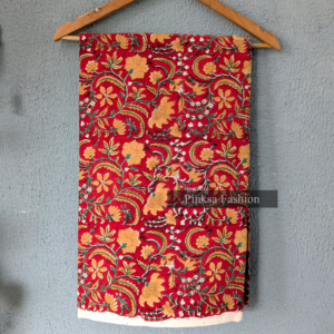 Tela 100% Algodón Estampada a Mano con Diseño Floral Indio para Prendas y Decoración del Hogar, Tela de Algodón al por Mayor - Product Image 1