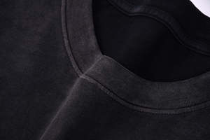 เสื้อยืดแฟชั่นใหม่ ทรงหลวม ผ้าคอตตอน 100% สไตล์วินเทจ พิมพ์ลายโลโก้ได้ตามต้องการ เสื้อยืดผู้ชายทรงเรโทร 250gsm แบบทำสีซีด ทรงโอเวอร์ไซส์ - Product Image 3