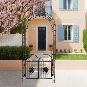 Arco in Metallo per Giardino, Arco Nuziale e per Eventi, con Pergolato per Piante Rampicanti, Porta da Giardino - Product Image 3