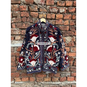 Wholesale Suzani Jacket Handmade Velvet Jacket Floral Embroidery Jacket With Inside Cotton Lining Boho Chic Jacket - Product Image 5