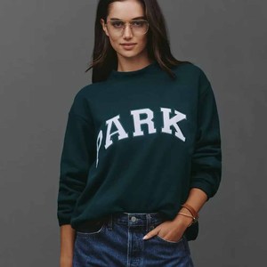 เสื้อจั๊มเปอร์คอเต่าปักลายตามสั่ง ผ้าฝ้าย PARKE ชุดฤดูหนาว 2 ชิ้น เสื้อสเวตเชิ้ตโอเวอร์ไซส์ผ้าฟลีซเนื้อนุ่ม คอเต่า ยูนิเซ็กซ์ - Product Image 3