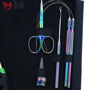 Kit de Herramientas para Extensiones de Cabello: Alicates de Crimpado, Gancho de Extracción, Herramienta de Enhebrado, Mini Tijeras, Herramienta para Separar Dedos, para Salón - Product Image 4