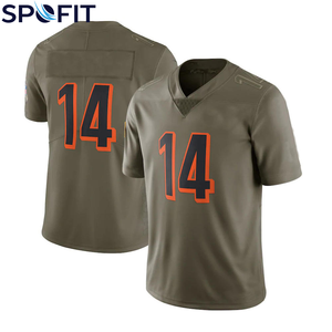 Camiseta de Fútbol Americano Personalizada con Nombre y Número, Transpirable, de Manga Corta, Sublimada, 100% Poliéster, para Entrenamiento - Product Image 4