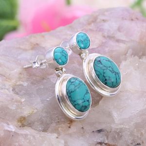 Milky <b>Opal</b> Round Stud <b>Earrings</b> 925 Sterling Silver Handmade Cute Design for Women & Children's Wedding Anniversary Gift - Product Image 5