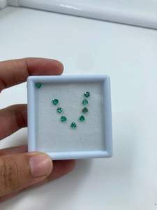 Pendentif en émeraude de haute qualité, taille trillon, pierre précieuse naturelle verte, bijoux fins pour cadeau, prix de gros, 5 pièces - Product Image 5