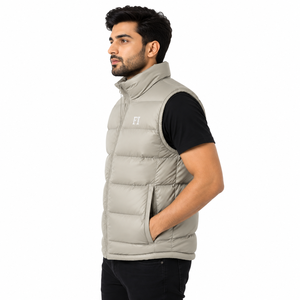 <b>Men</b>’s High Collar Puffer Vest <b>Jacket</b> <b>Lightweight</b> Sleeveless <b>Men's</b> <b>Jackets</b> Quilted Winter Wear Bodywarmer Custom Logo OEM B2B USA - Product Image 4