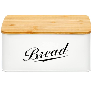 Boîte à pain en métal moderne, peinte à la main, de qualité alimentaire, avec rangement, taille personnalisée - Product Image 6