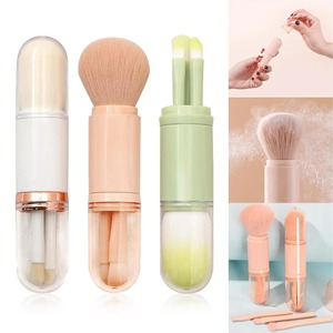 Dropshipping Products 2026 Portable Multifunctional 4 in 1 Makeup <b>Brush</b> Set Soft Beauty Makeup Tool Dropshipping Agent - Product Image 1