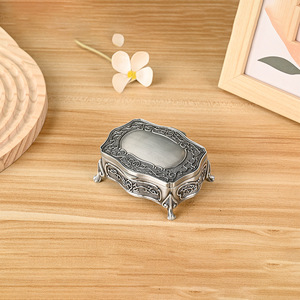 Dropshipping Shopify <b>Vintage</b> Jewelry <b>Box</b> Zinc Alloy Storage Case Home Organizer Gift Wedding Travel - Product Image 5
