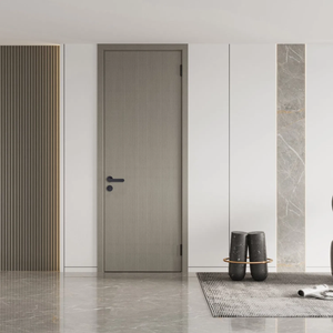 Hot Selling Modern <b>Slab</b> Bedroom Doors Internal Door Solid <b>Wood</b> Panel Waterproof Sound Insulation for Apartment Hotel Hospital - Product Image 4