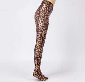 Leggings de sport taille haute à imprimé léopard, longueur intégrale, tricotés, extensibles, en spandex et nylon, pour femmes, séchage rapide, toutes saisons - Product Image 5