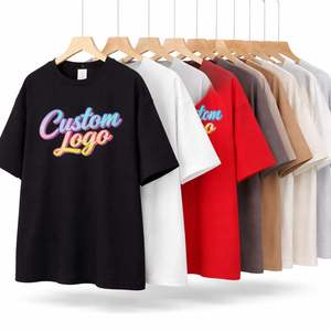 เสื้อยืดโอเวอร์ไซส์โลโก้สั่งทำ ผู้ผลิตเสื้อยืดผ้าคอตตอนหนานุ่มทรงหลวม สไตล์สตรีทแวร์ สำหรับผู้ชายและผู้หญิง - Product Image 1