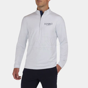 Polo de Golf para Hombre con Cierre de Cremallera, Tejido Básico de Mezcla de Algodón, Manga Corta, Ropa Deportiva para Entrenamiento Diario - Product Image 4