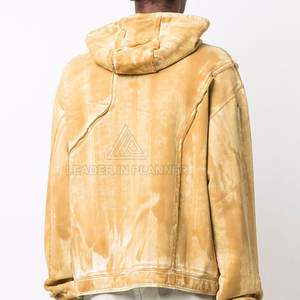 Hoodies délavés à l'acide pour hommes, les plus vendus, prix de gros, basiques, pour usage décontracté, avec logo personnalisé imprimé - Product Image 4