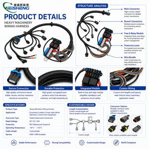 Faisceau de câblage moteur automobile personnalisé, boîte à fusibles, connecteurs étanches IP67 pour machines lourdes, électronique - Product Image 3