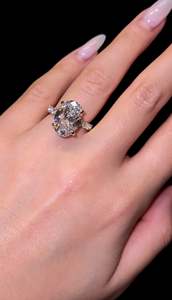 Hot Sale Real <b>Gold</b> S925 Silver Women Engagement Wedding <b>Rings</b> <b>Set</b> Oval Cut Diamond Engagement <b>Rings</b> Moissanite - Product Image 2