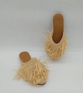 Mocasines de rafia marroquíes hechos a mano para mujer, zapatos de boda, regalo artesanal, calzado natural de verano, zapatos de rafia para mujer - Product Image 3