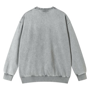 Sweat-shirt décontracté pour femme, col rond, coupe oversize, épaules tombantes, en molleton polyester/coton, broderie, logo personnalisé, OEM - Product Image 3