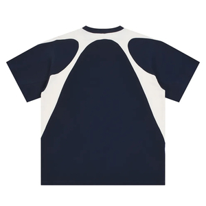 Lulu Wholesale Custom Vintage Two Tone Silk Screen Printed Front Baggy Men's Oversize Short Sleeve Eco-Friendly <b>T</b>-Shirt 100% - Product Image 6