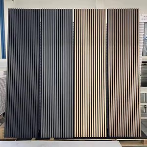 Panneau acoustique en MDF chêne massif 1220x2440mm, écologique, garantie 1 an, revêtement mural insonorisant géométrique moderne de luxe pour villa - Product Image 2