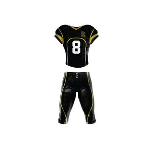 Wholesale Custom Heat-Transfer Printed Breathable Quick Dry American Football Jerseys & Pants Sets Short Sleeves - Product Image 1